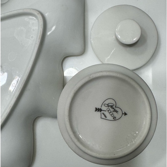 Vintage George Good Japan Christmas Tree Cream and Sugar, and Treat Tray - Picture 4 of 12